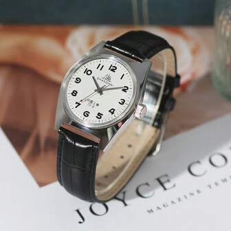 上海36毫米手动上链机械表7120防水包豪斯设计男士腕表批发