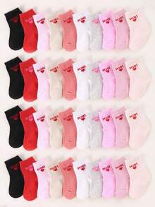 10 paires de mini chaussettes équipage bébé en forme de cœur, tenues de Thanksgiving pour filles, chaussettes de Noël pour enfants, chaussettes pour le remplissage des bas, tenues de Noël pour bébé fille, chaussettes pour le remplissage des bas pour filles, accessoires bébé, articles essentiels pour nouveau-nés, décorations de Noël, cadeau de Noël - Multicolore - Voir 1