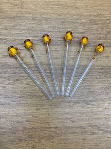 Kit Of 5 Tempered Glass Octopus-Shaped Mouthpieces - Màu Mù tạt vàng - Xem 1