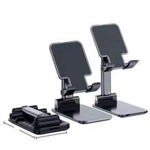 1 Piece Universal Double Folding Phone Holder – Fully Adjustable Desktop Stand For All Phone Models, Stable Desk Accessory, Perfect For Self-Use & Gifting - 黑色 - 查看 2