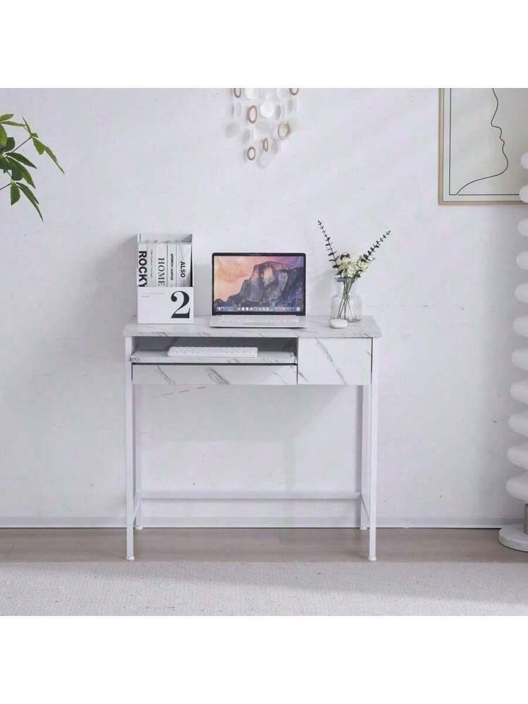 新品登場 ホワイト パソコンデスク 引き出し付き 収納台 pcデスク 机