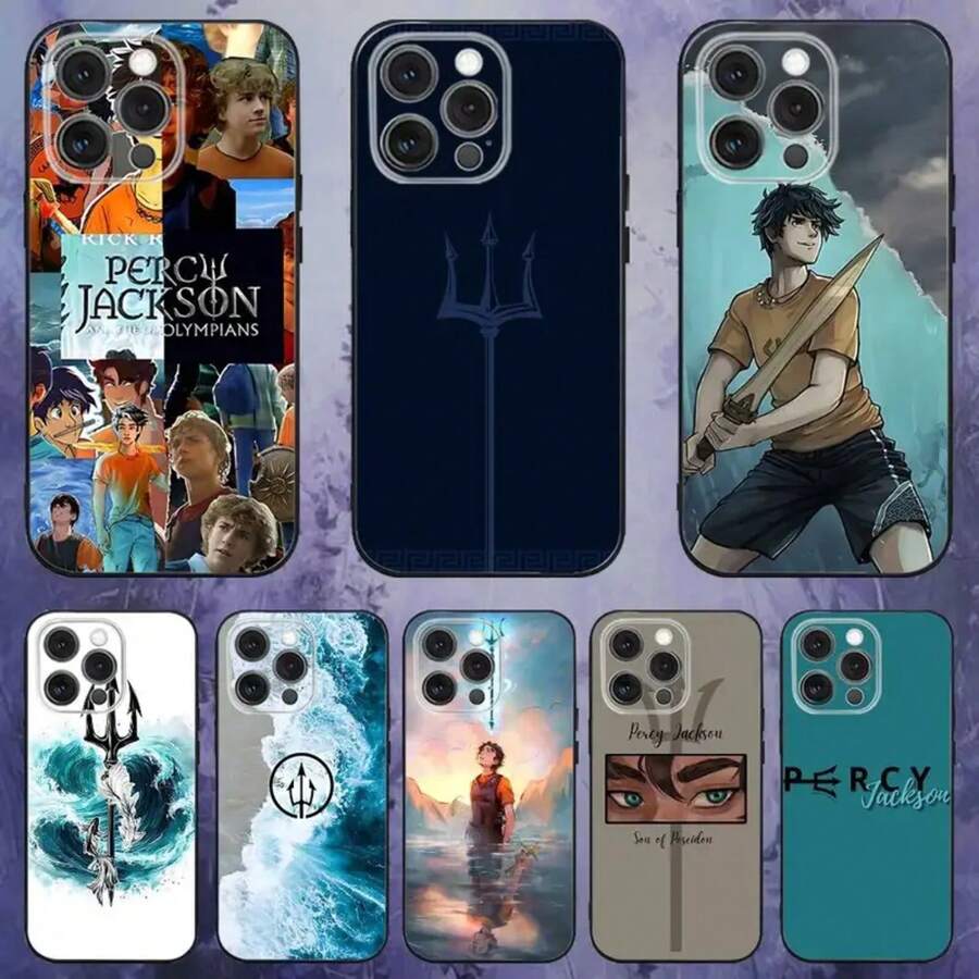 Funda de teléfono P-Percy J-Jackson compatible con 17,16,15,14,13,12,Pro,Max,Plus,E,SE4,Air,Mini, caja suave negra, funda compatible con 17, funda 17 Pro, funda 17 Pro Max - z3 - Ver 1