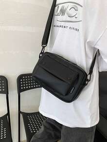 Men's PU Shoulder Bag, Chest Bag, Coin Purse, Crossbody Bag, Winter Holiday Handbag, Waist Bag, Beach Bag, Gym Bag, Black Bag, Hiking, Large Capacity, Multifunctional, Portable, Vacation, Fanny Pack, Christmas Gift, Valentine's Day, Retro Valentine's Day, Holiday Essential, Crossbody Bag, Sticker Bag, Back To School, Valentine's Day Gift, Retro Men's Gift Bag, Crossbody Bag, Spring Retro Bag, Stationery, Mini Bag, Small Bag Valentine's Day