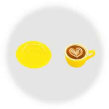 Realistic Coffee Cup Miniature Food Toy Tableware Set, DIY Resin Food Toy Coffee Plate - Multicolor - View 15