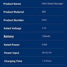 150mAh可充电迷你助眠器，手持式，带EMS功能，USB充电，小巧便携，助眠辅助工具，改善睡眠 - 白色 - 查看 4