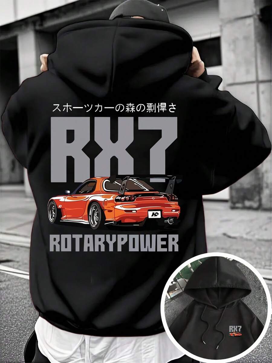 Men Hoodies - 黑色 - 查看 1