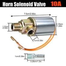 10A 金属电磁阀气喇叭阀，镀铬，1/4英寸软管，180 PSI，适用于汽车气喇叭配件 - 銀色 - 查看 3