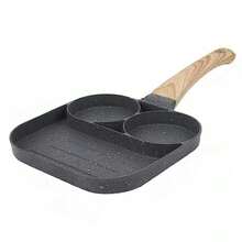 4-In-1 Non-Stick Frying Pan: Perfect Meat, Eggs, Hamburgers, And Sandwiches All In One Pan! - màu đen - Xem 9