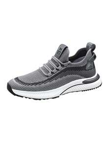 Tenis Deportivos de Hombre de Malla Transpirable: Tenis Casual Versátiles para Hombre con Suela Antideslizante y Ligero, Cómodos para Correr, Trabajo y Vida Cotidiana - Estilo Moderno Ideal para Actividades Diarias y Deportes Ligeros - Gris - Ver 6