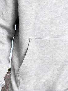 Comfortable Men's Hooded Sweater, Black Tiger Cat Print Hoodie With Backpack For Men And Women, Ideal For Travel And Leisure, Perfect For Dates, Holiday Gifts - Màu Xám nhạt - Xem 3