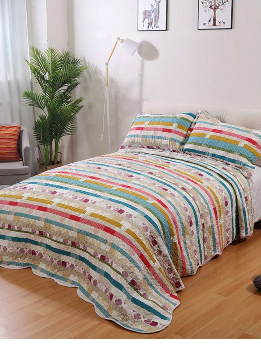 COLCHA DOBLE VISTA CAPITONADA  LIGERA - Azul menta - Ver 1