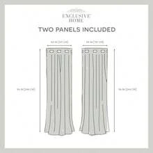 Exclusive Home Curtains - Cortinas con Ventana de Loha, Loha GT, Negro (Black Pearl), 132.1 x 213.36 cm, 1, 2(Azul Peacoat 54x96) - Multicolor - Ver 5
