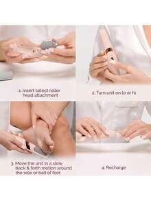 电动磨脚器，电动去茧器，USB充电式自动去死皮机，两档速度设置，带LED灯和替换滚轮——便携式足部磨砂修脚工具，适用于干燥、皲裂、硬皮和老茧，居家旅行皆宜，经久耐用，是万圣节、圣诞节送给男士和女士的理想礼物。 - 彩色 - 查看 12