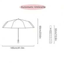 1 pieza Paraguas totalmente automático anti-tormenta, paraguas plegable portátil de 24 varillas de alta calidad con triple pliegue, impermeable, repelente, parasol, a prueba de viento, paraguas plegable, paraguas de lluvia, paraguas compacto, paraguas de doble uso, paraguas de tarjeta, paraguas de cinco pliegues, paraguas cápsula, paraguas de bolsillo, paraguas de viaje, paraguas transparente para mujer, paraguas pequeño, mini paraguas, paraguas con funda, bolsa para paraguas, paraguas grande, soporte para paraguas
