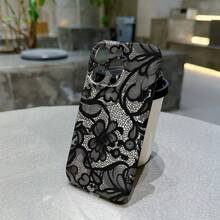 Sexy Lace Phone Case - Compatible With IPhone 17, 16, 15, 14, 13, 12, 11, Pro Max, Pro - Black - View 4