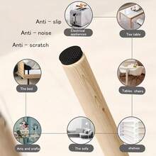 Non Slip Furniture Pads, Solid Rubber Furniture Pads Round, Black, Stoppers, Self Adhesive Anti-Sliding Grippers For Bed, Couch, Table, Rubber Feet, Floor Protectors - Black - View 4