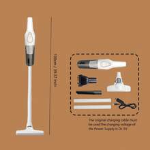 无绳立式吸尘器，吸力强劲，清洁头可更换，适用于各种难以触及的区域，2000mAh，7.4V - 桿式-白色5件套 - 查看 5