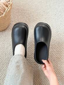 FRIFUL Giày sandal đế dày, mũi kín, đế xuồng XIXITIAO dành cho nữ, kiểu dáng mùa hè năng động, thích hợp cho cả phong cách Âu và Mỹ, lý tưởng cho du lịch ngoài trời. - màu đen - Xem 3