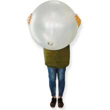 Globo Gigante Latex 36" Pulgadas 90cm Fiesta Decoracion Cumpleaños Graduaciones XV Años Bodas Navidad Hallowen1 Ideal para Inflar con Helio Aire o llenar de Agua 1Pza Plateado - plateado - Ver 2