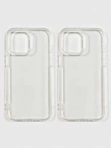 2pcs Clear Phone Case Compatible With Iphone&Galaxy - Clear - View 44