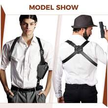 Tactical Leather Underarm Shoulder Holster – Designed For Concealed Carry | Gun Holster Fully Adjustable As 1911, 17/19, Fits Multiple Handgun Models - Black - View 4
