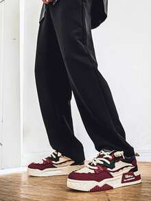 Zapatillas deportivas de hombre de corte bajo, cómodas, antideslizantes, ligeras y de moda, aptas para todo el año - Rojo - Ver 10