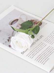 1/3支仿真玫瑰，19.69英寸（约50厘米）仿真天鹅绒玫瑰，长茎，优雅花卉，适用于婚礼装饰、新娘捧花、家居、酒店、花园装饰、花瓶装饰、情人节礼物、节日餐桌装饰 - 彩色 - 查看 22