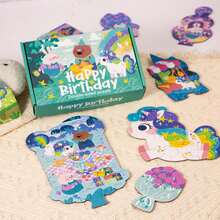 Children's Gift Box Double-Sided Puzzle, Letter Number Animal Style Theme Puzzle, Preschool Learning Puzzle, Puzzle Education Game Suitable For Boys And Girls, Birthday Gift, Christmas Gift