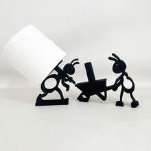 1pc Ant Shaped Toilet Paper Holder, Suitable For Living Room, Camping, BBQ, Bathroom Storage, Freestanding Bathroom Tissue Dispenser, Cute Bathroom Decor, Fun Tissue Paper Rack - Multicolor - View 5