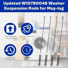 Kit de varilla de suspensión de lavadora W10780048 AP5971398, WTW4800xq2, WTW4800XQ4, compatible con Whirlpool Ken-more y - Blanco - Ver 6