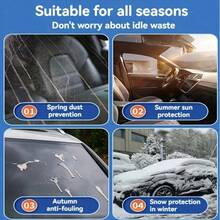 2025 Best-Selling Luxury Car Snow Cover - Heavy-Duty Winter Windshield Protector Magnetic Attachment For Easy Installation Effectively Resists Snowstorms, Frost, And Accumulated Snow Also Provides Sun Protection To Prevent Interior Sun Damage Enhances Interior Maintenance - 黑色 - 查看 9