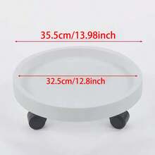 重型塑料花盆托盘，带 4 个光滑滚轮和加厚底座，圆形可移动花盆支架托盘，带轮子，重型花盆盆景盆移动托盘，多功能花盆底座，高品质设计适用于大型花盆，室内/室外使用 - 彩色 - 查看 17