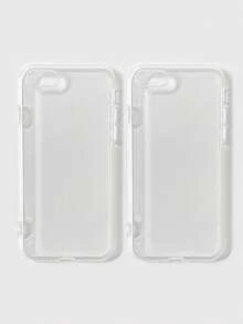 2pcs Clear Phone Case Compatible With Iphone&Galaxy - Clear - View 49
