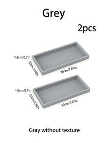 Bathroom Vanity Trays - 2 Packs (7.8 Inch And 11.8 Inch) Silicone Bathroom Trays, Suitable For Countertops, Can Hold Perfume, Keys, Trinkets, Rings, Etc., Can Also Be Used As Decorative Soap Dispensers, And For Kitchen Sink Storage. (Gray) , Makeup Room Decor - Multicolor - View 10