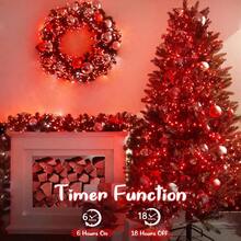 240LED 88Ft Connectable String Lights Indoor Outdoor Wire Warm White Lights Twinkle Fairy In With Timer Bedroom Classroom Wedding Tree Patio Decor - Red + 240LED - View 7