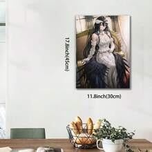 Framed Anime Poster Overlord Albedo Poster Sexxy Elegant Room Aesthetic Canvas Art Posters And Wall Art Pictures Printed Modern Home Bedroom Decoration Modern Art Room Decoration For Bedroom, Living Room, Corridor, Office, Ideal Gift, Canvas Printing   Room Decor - Đóng khung - Xem 2