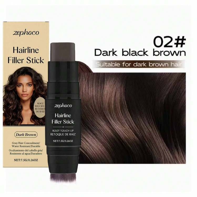 Thỏi che khuyết điểm chân tóc 7.5g, chống thấm nước, kết cấu lì, độ che phủ cao, phù hợp với mọi tông da, che phủ tóc bạc và tóc thưa, kèm cọ để dễ dàng dặm lại. - Nhiều màu - Xem 11