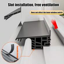 110cm TPE Window Water Stopper, Universal Rainproof Solution, Window Seal Strip, Effective Water Barrier For Window Panes, Rainwater Ingress Prevention, Window Gap Seal Strip - Multicolor - View 7