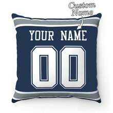 1pc Customized Dallas Football Throw Pillow Cover, 18x18 Inches - Personalized Sports Decor For Bedroom And Living Room, Knitted Polyester, No Pillow Insert - Multicolor - View 11
