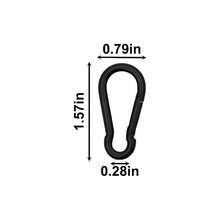 10 PCS Black Carabiner Clip Spring Snap Hook, 1.57 Inch Heavy Duty Carabiners Clips, Small Keychain Mountaineering Outdoor Camping, Hiking Travel, Swing Set, Hammock And Fishing - 最初的 - 查看 2