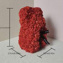 1 Gấu bông hoa hồng 25cm, Gấu bông hoa hồng, Gấu bông hoa hồng dễ thương và lãng mạn, Thích hợp cho sinh nhật, Hoa xốp nhân tạo, Quà tặng hoàn hảo cho Ngày lễ tình nhân, Ngày của mẹ, Gấu hoa xốp nhân tạo làm từ hoa hồng cho Ngày lễ tình nhân, Quà kỷ niệm hoặc Ngày lễ tình nhân cho Mẹ, Bạn bè, Ngày lễ tình nhân, Quà tặng tốt nghiệp - Xem 6