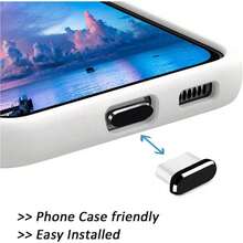 4pcs USB-C Dust Plug, Type-C Dust Proof Charging Port Cover With Cleaning Brush, Compatible With IPhone 17/16/15 Series, Galaxy S22/S21/S20, Note 20/10, And All USB-C Devices - Black - View 8