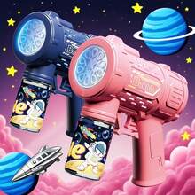 10-Hole Fully Automatic Outdoor Bubble Machine, Bubble Gun With Colorful Lights And Thousands Of Bubbles, Summer Outdoor Beach Toy, Birthday Gift For Boys And Girls, Holiday Gift Toy, Essential For Halloween, Christmas And Wedding Games. - 紫色 - 查看 2