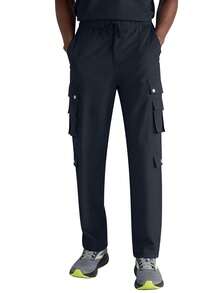 cimmuovere Men's Medical/Healthcare Pants, Comfortable Pants, Solid Color Simple Multi-Pocket Pants