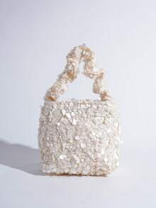 Miniaturowa torebka z cekinami, elegancka, modna torba typu tote dla kobiet, odpowiednia na sukienki i oficjalne okazje