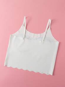 Preteen Girls' Casual Sports Bra Camisole, Seamless Wireless Bra For Elementary & Middle School Students - White - View 4