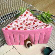 [Original Art Design] Small Pet Hideout - Cozy Corner Pet Hammock Tent With Triangle Hanging System, Washable Play & Resting Habitat For Hamsters, Ferrets, Squirrels, Sugar Gliders, Chinchillas, Rabbits, Hedgehogs