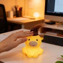 Highland Cow Decor Night Light, Rechargeable And Dimmable Soft Farm Animal Highland Cattle Lamp With Soft Touch,Novelty Highland Cow Party Favors Cute Gifts For Adults Boys Girls Women Men - 高地牛夜燈 - 查看 9