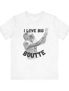 Football Tee For  Fans, Unisex Cotton T-Shirt, Kayshon Boutte Wide Receiver Shir - White - View 1