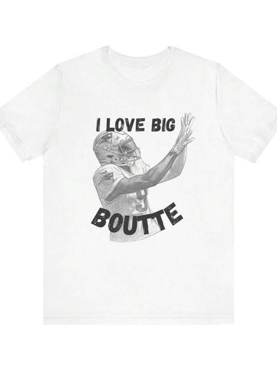 Football Tee For  Fans, Unisex Cotton T-Shirt, Kayshon Boutte Wide Receiver Shir - White - View 1